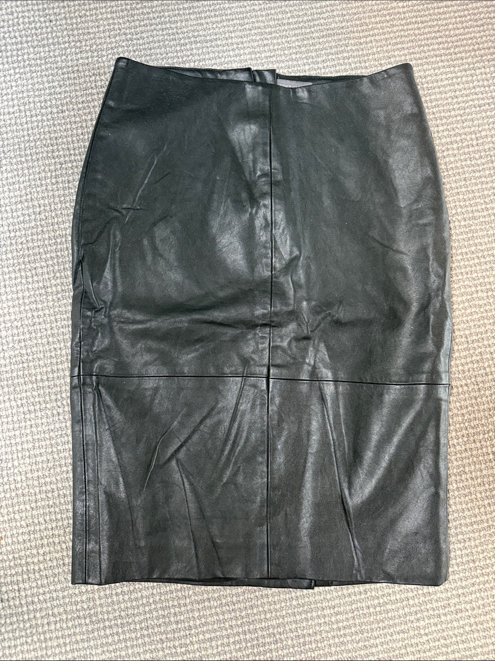 Vince Camuto Black Faux Leather Pencil Skirt
